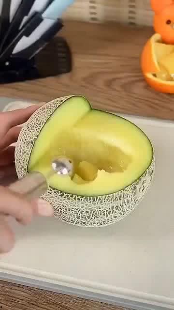 吃哈密瓜面视频,夏日清爽美食新体验